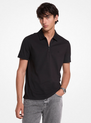 Michael Kors CS552HOHFK Knit Polo & MK logo – Black