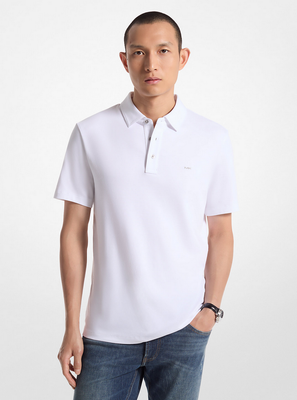 Michael Kors CB95FGVC93 Polo - Collar & Mini MK logo – White