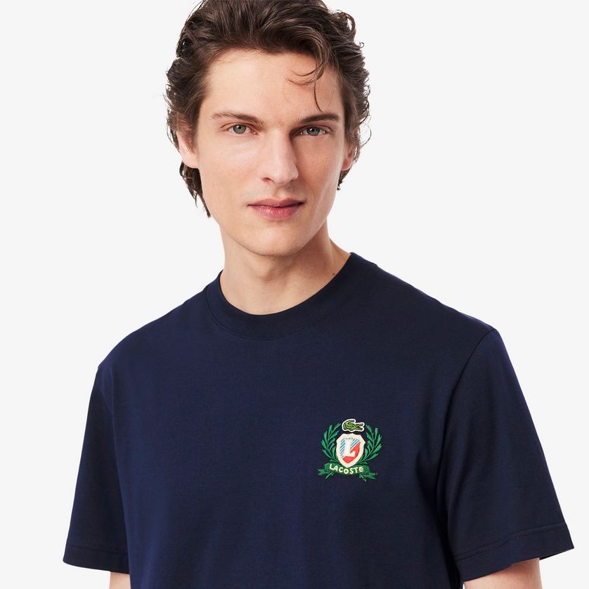 Lacoste TH0027 51 166 Men’s Short Sleeve Emblem Logo T-Shirt