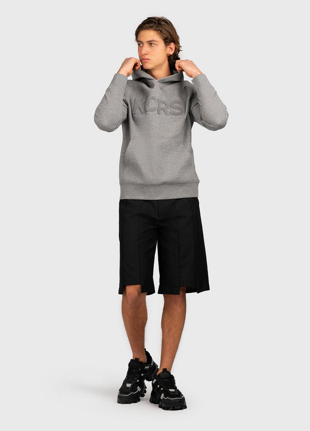 Michael Kors CF452D05MF Men's Long Sleeve KORS Tufted Logo Pullover Hoodie – Ask Melange