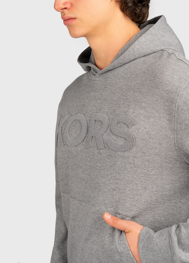 Michael Kors CF452D05MF Men's Long Sleeve KORS Tufted Logo Pullover Hoodie – Ask Melange