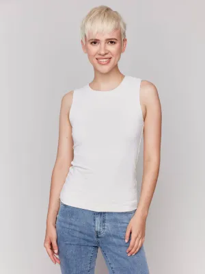 Charlie B C1366S/860B Women's SL CN Double Cloth Tank Top – Natural
