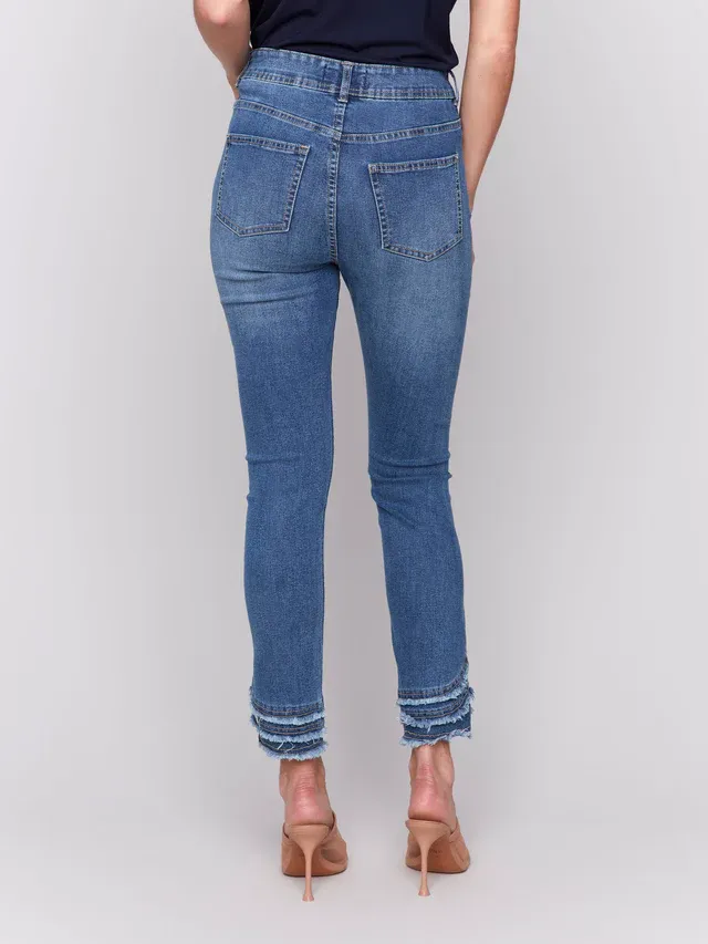Charlie B C5273S-431A Frayed Hem Jeans