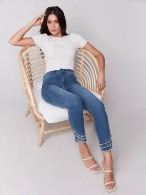 Charlie B C5273S-431A Frayed Hem Jeans/