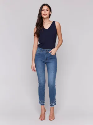 Charlie B C5273S-431A Frayed Hem Jeans/