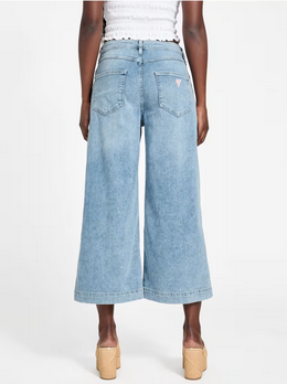Guess W5GA2ED5O90 Women's Bellflower Crop Wide Leg Jeans
