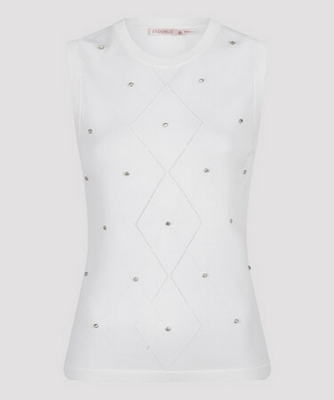 Esqualo SP2507000 Women's Sleeveless Top w/ Rhinestones