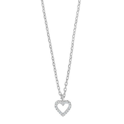 Joanli Nor 20450650900 AIDA Silver Heart CZ Pendant Necklace 8mm