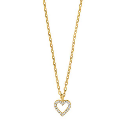 Joanli Nor 20450655900 AIDA Gold Heart CZ Pendant Necklace 8mm