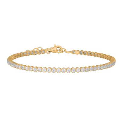 Joanli Nor 80520005900 ELNA Round White Crystal Gold Bracelet 2.4mm