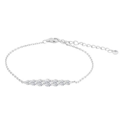 Joanli Nor 80451180920 LINDA White Crystal Silver Bracelet 40mm