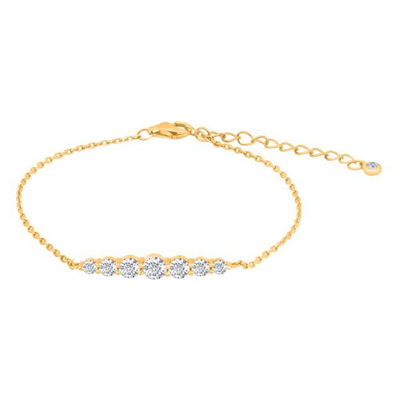 Joanli Nor 80451185920 LINDA White Crystal Gold Bracelet 40mm