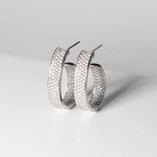 Sif Jakobs E2390-CZ Women's Silver Feline Concavo Earrings