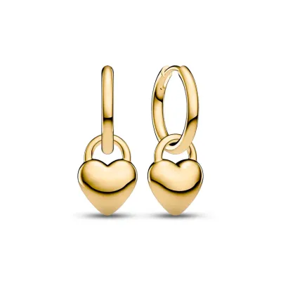 Sif Jakobs E2612-YG Women's Gold Plated Creolo Heart Dangle Earrings