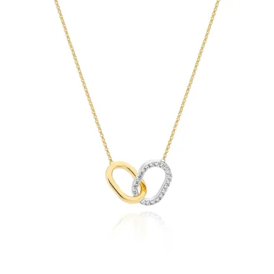 Sif Jakobs N42229-CZ-2YG Women's Gold Plated Capizzi Due Piccolo Necklace