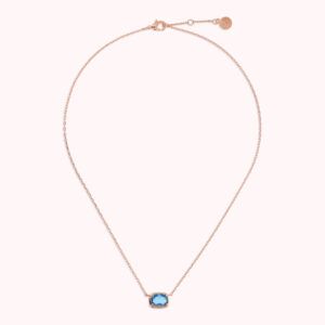 Bronzallure WSBZ02465.BT Women's 18kt Golden Rose Felicia Necklace w/ Stone