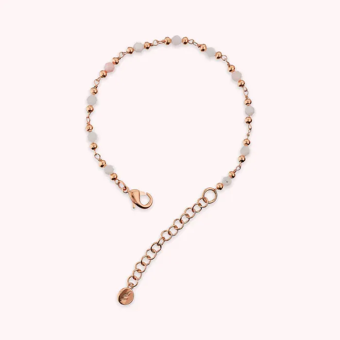 Bronzallure WSBZ02481 Women's 18kt Plated Rose Gold Rosario Bracelet