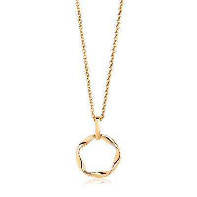 Sif Jakobs P1068-YG-45 Women's Gold Plated Cetera Pianura Piccolo Pendant Necklace