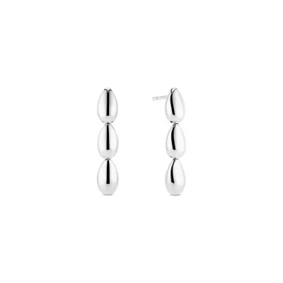 Sif Jakob SJ-E2592 Goccia Tre Pianura Silver Drop Earrings