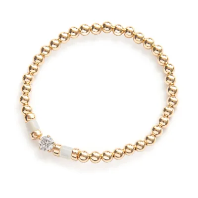 Beblue BBSURICON-HT-CZ Gold Bead Bracelet w/ CZ – Be Iconic