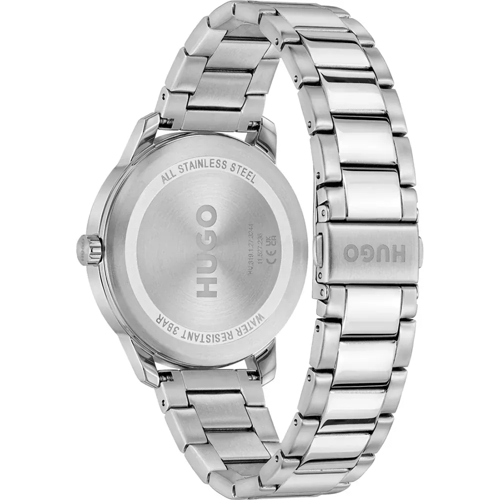 HUGO 1530364 Men's Stamp Analogue Watch w/ Black Dial