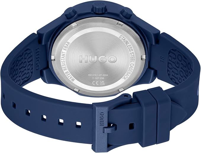 HUGO 1530404 Men’s Lit Multifunction Silicone Strap Watch – Blue