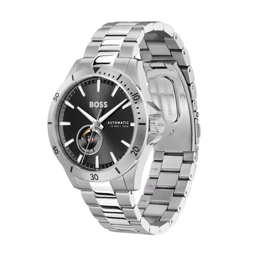 BOSS 1514202 Men's Stainless Steel Black Dial Watch