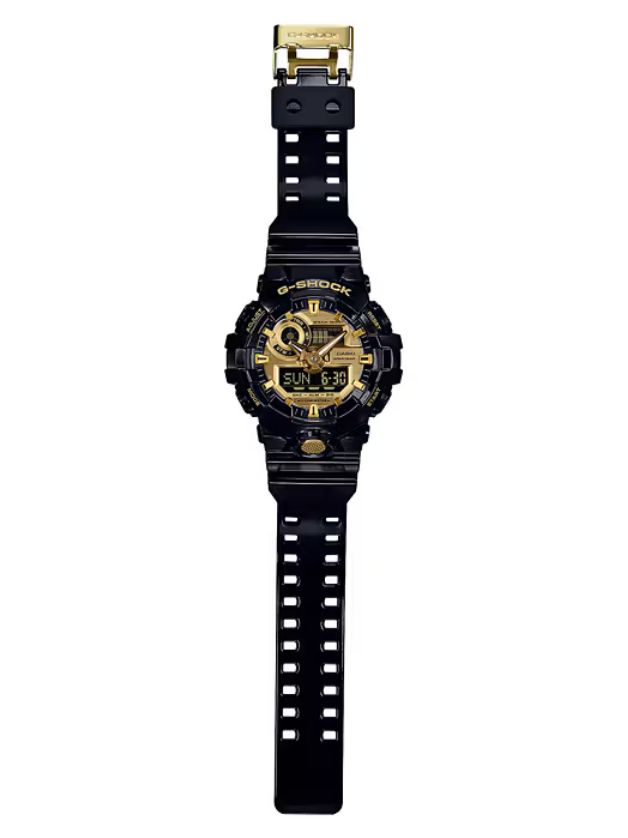 G-Shock GA710GB-1A Men's Casio Watch – Shinny Black & Gold