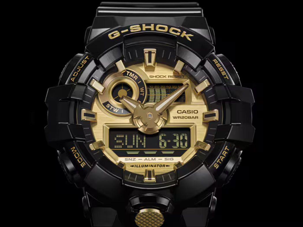 G-Shock GA710GB-1A Men's Casio Watch – Shinny Black & Gold