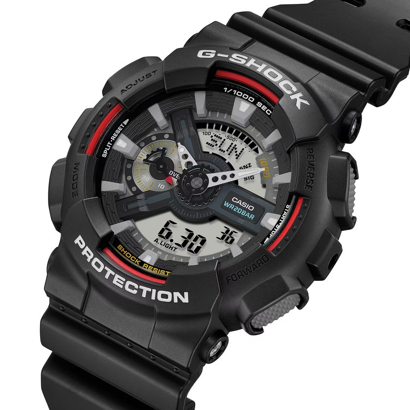 G-Shock GA110RL-1A Men's Casio Watch – Black & Red