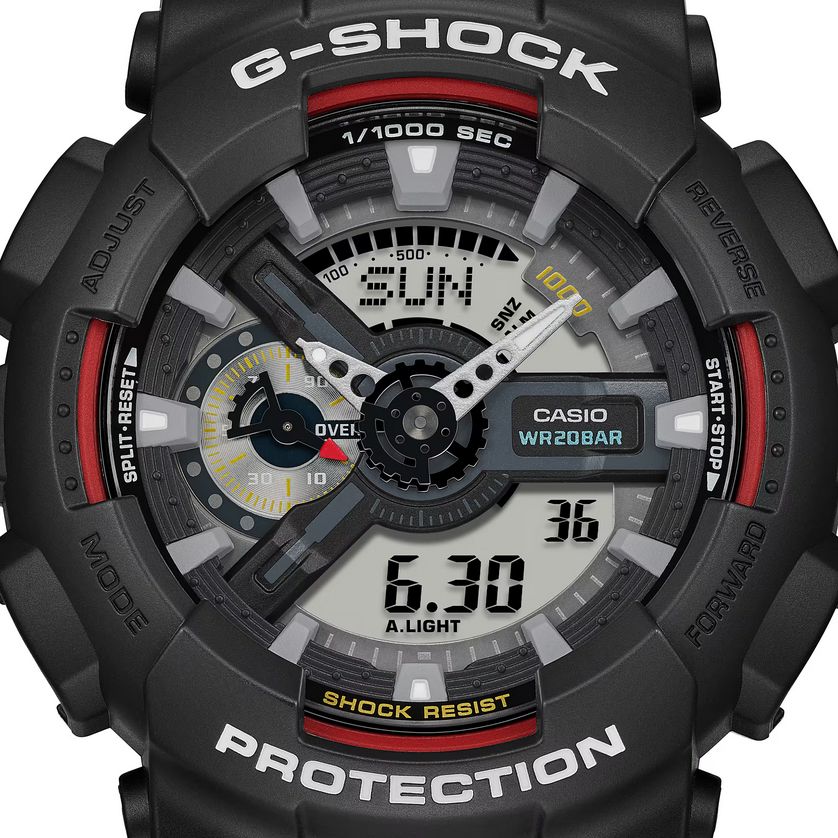 G-Shock GA110RL-1A Men's Casio Watch – Black & Red