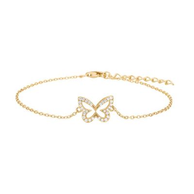 Joanli Nor 80451345900 Gold Plated Butterfly Bracelet w/ White CZ