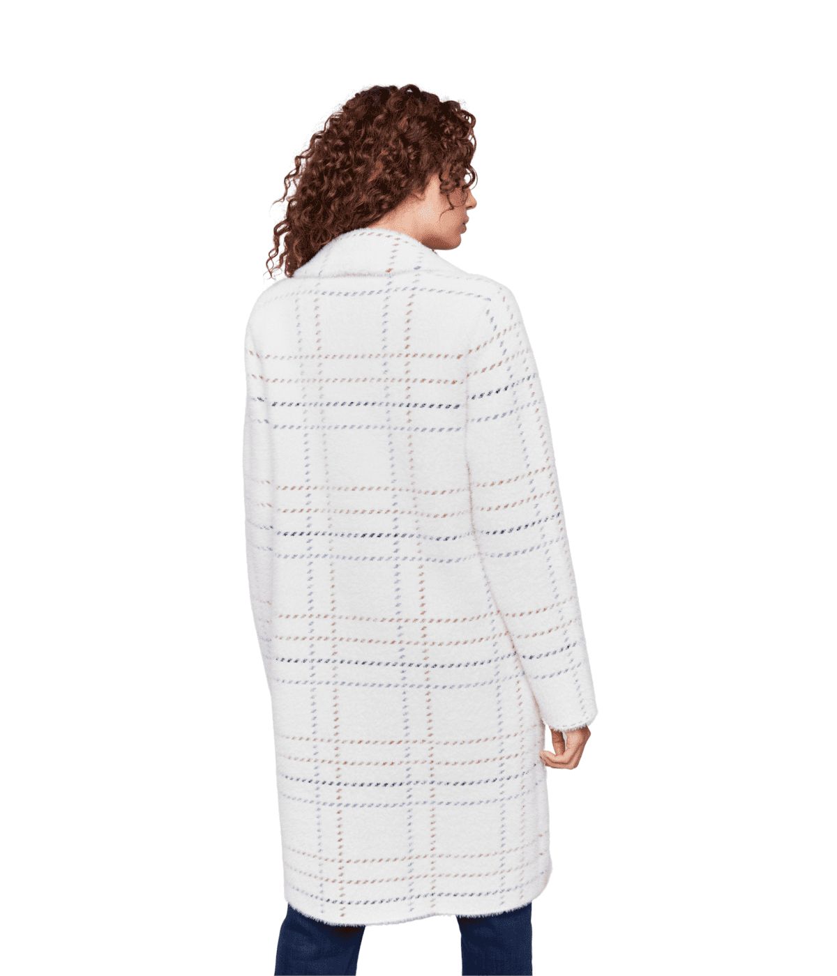 Charlie B C6326R-950B Women's Knit Faux Fur Long Coat