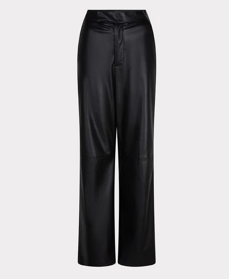 Esqualo F25.11512-S Women's Straight Fit Leather Pants