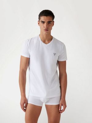 Guess U97M01KCD31 Men's Caleb Hero SS V-Neck T-Shirt/