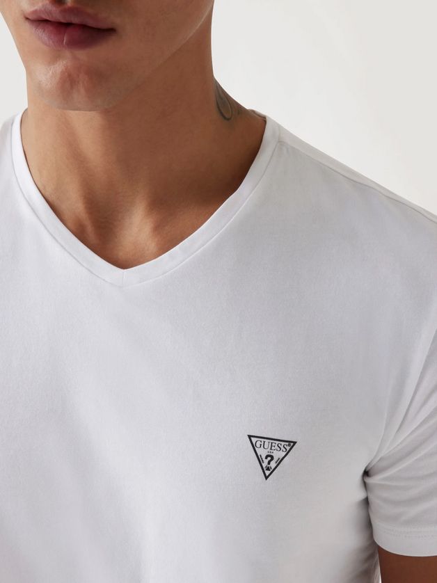 Guess U97M01KCD31 Men's Caleb Hero Short Sleeve V-Neck T-Shirt