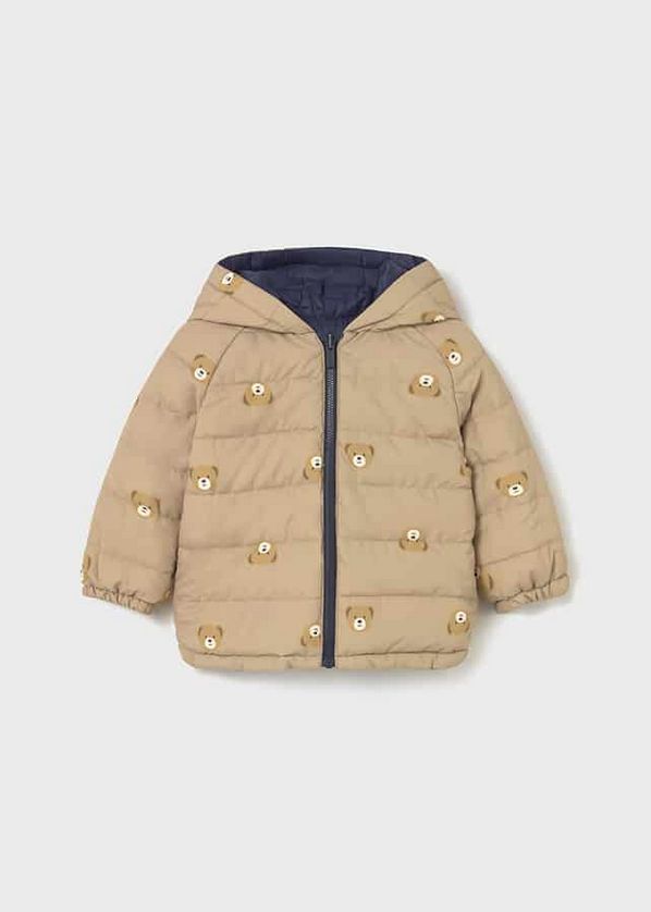 Mayoral 2420 Boy's Junior Reversible Bear Coat – Azul