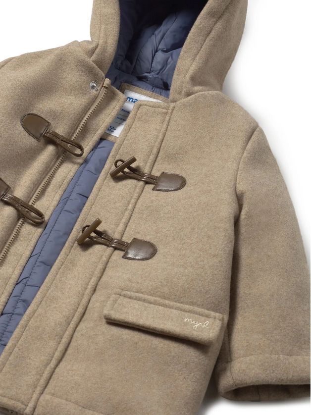 Mayoral 2425 Baby Boy's Long Sleeve Hooded Trenchcoat w/ Zip & Toggles – Madera