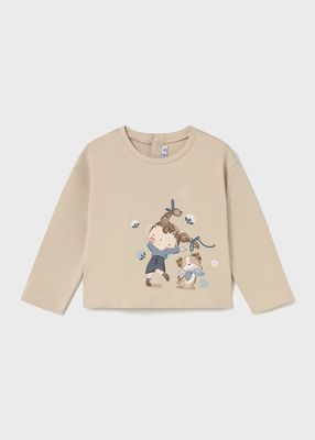 Mayoral 2082/2737 Baby Girl's Long Sleeve T-Shirt & Printed Leggings