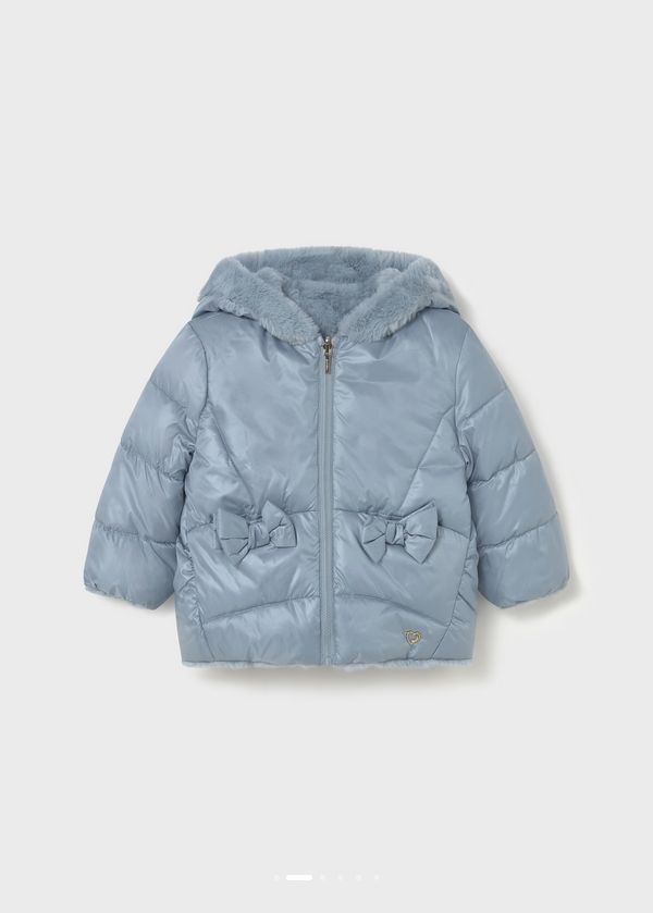 Mayoral 2435 Girl's Junior Faux Fur Jacket – Bluebell