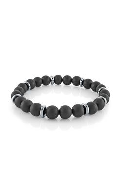 Italgem BB-333-SI-M Steel Matte Black Onyx 8mm Beads-8.25"