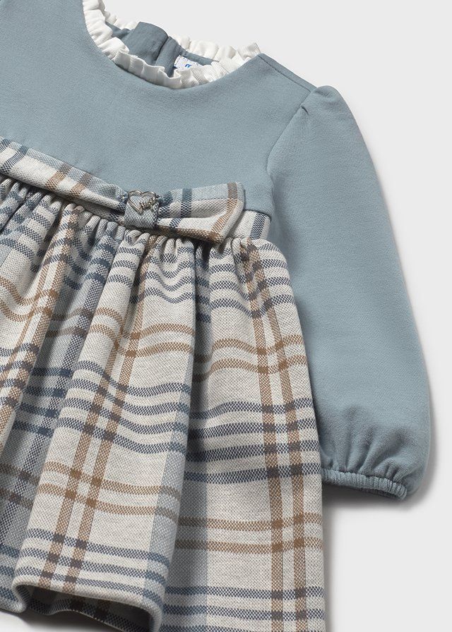 Mayoral 2903 Baby Girl's Long Sleeve Plaid Wool Dress