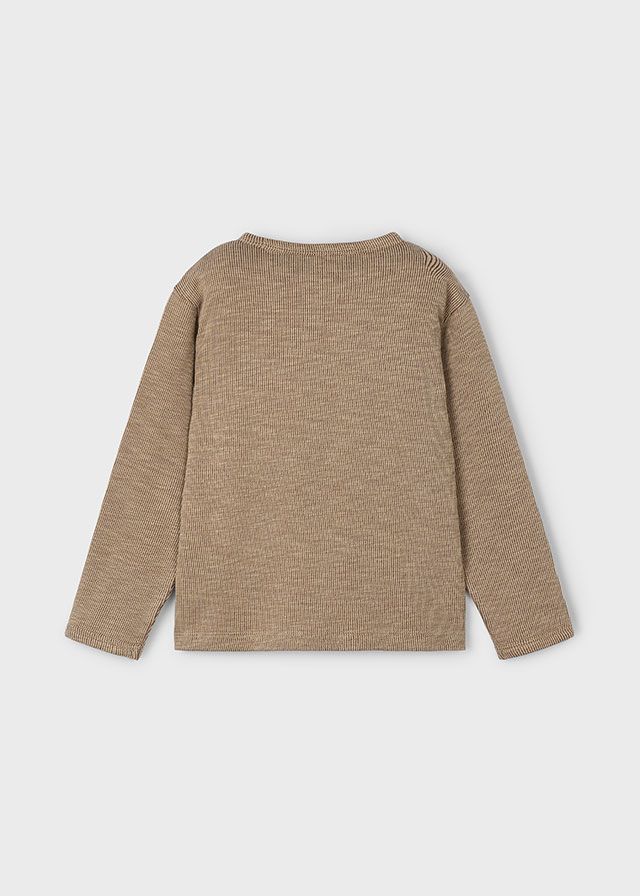 Mayoral 4082 Boy's Long Sleeve Ribbed T-Shirt w/ Pocket