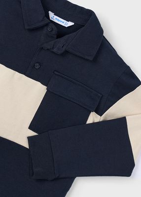 Mayoral 4121 Boy's Youth LS Polo/MARINO