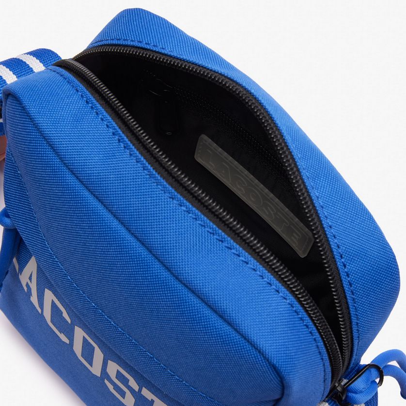 Lacoste NH4606NZ Men’s Vertical Camera Crossbody Satchel Bag – Blue