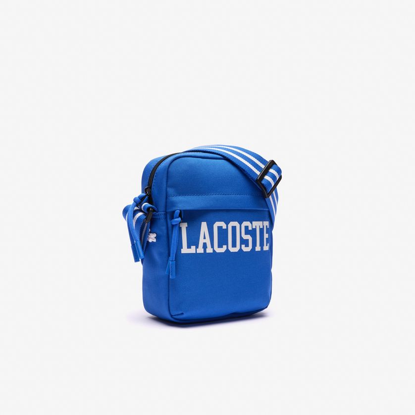Lacoste NH4606NZ Men’s Vertical Camera Crossbody Satchel Bag – Blue