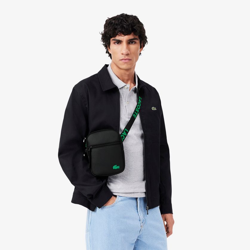 Lacoste NH4679TX Men’s Crossbody Satchel – Black