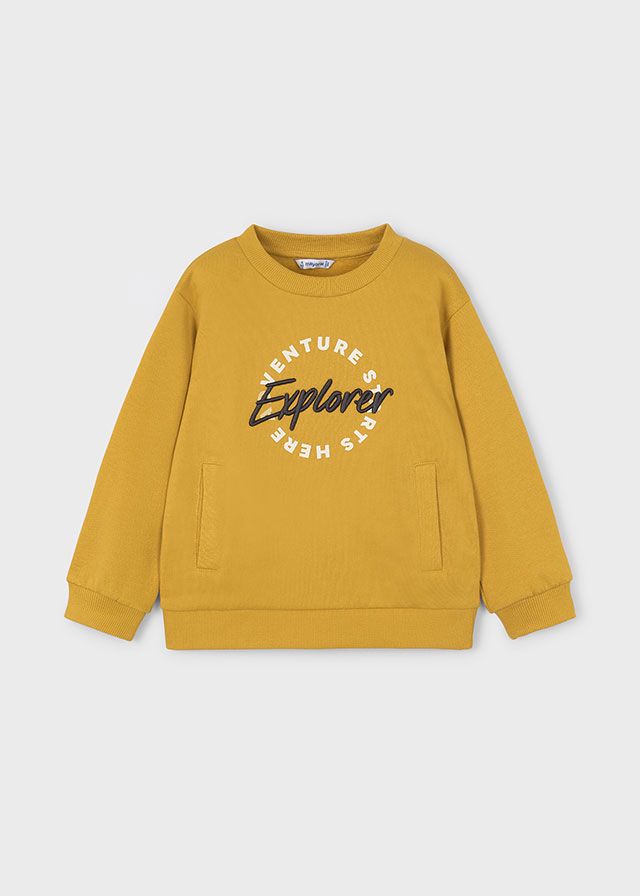 Mayoral 4408 Boy's L/S Embroidered Pullover/
