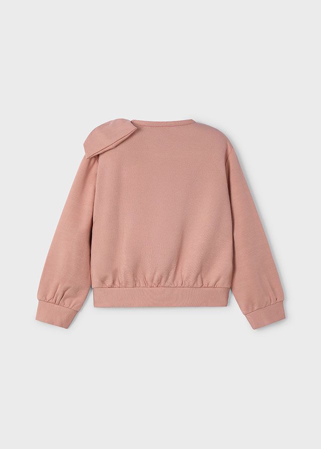 Mayoral 4434 Girl's Long Sleeve Pullover Sweater – Dusty Pink