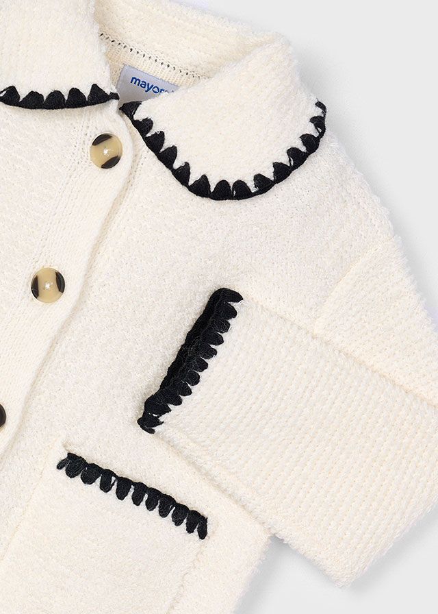 Mayoral 4436 Girl's Knit Button Up Jacket